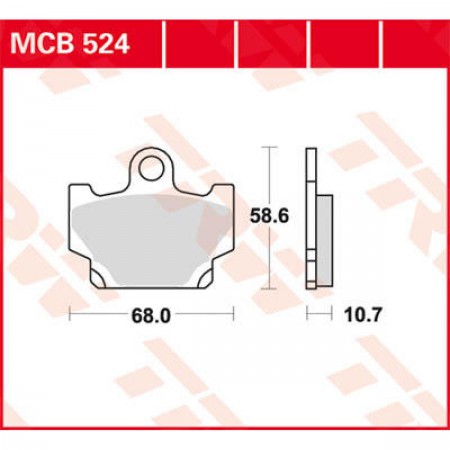 Lucas MCB 524 колодки тормозные 