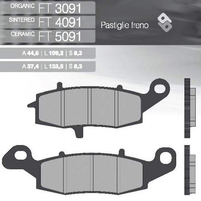 BRENTA  FT4091 Sintered колодки тормозные