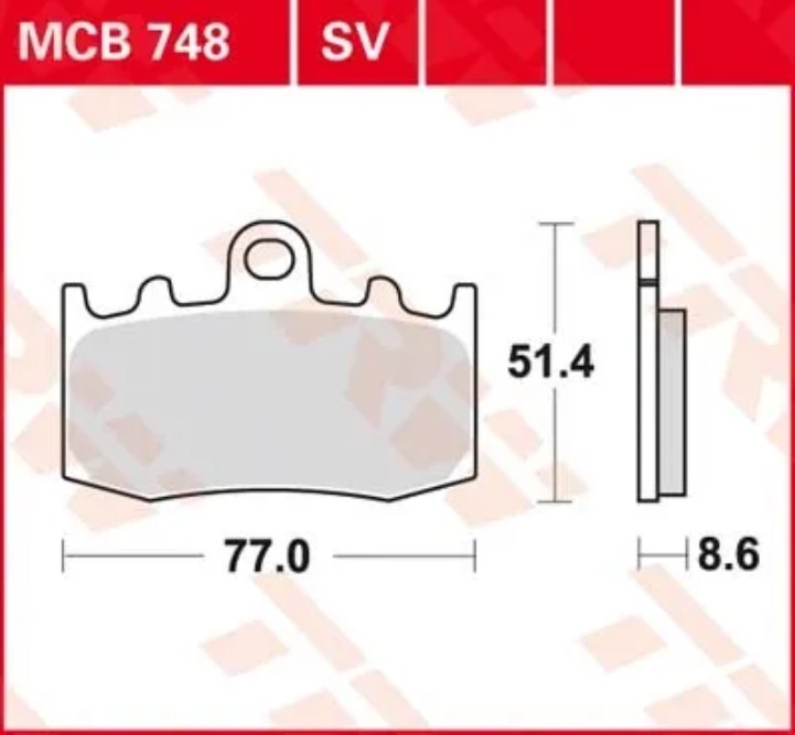 Lucas/TRW MCB748SV  колодки тормозные  (FDB2125)