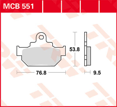 Lucas MCB 551 колодки тормозные 