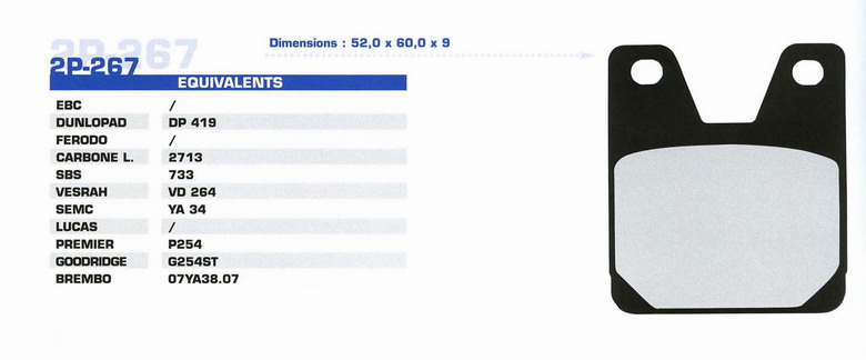 NISSIN 2P-267RS колодки тормозные