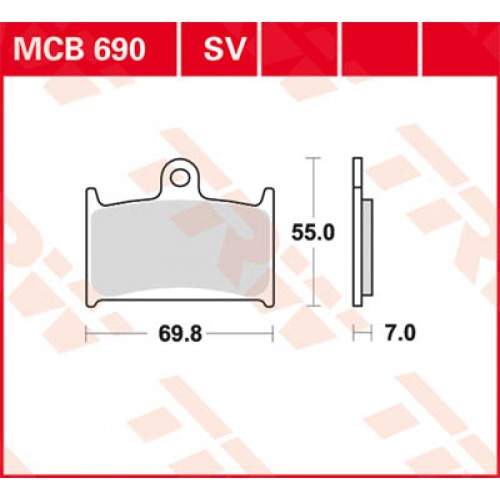Lucas/TRW MCB 690 колодки тормозные 