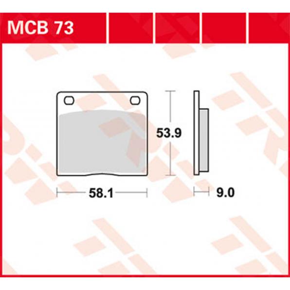Lucas MCB 073 LF колодки тормозные 