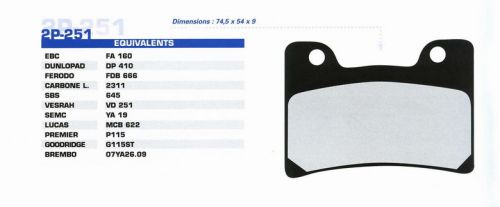NISSIN 2P-251RS колодки тормозные