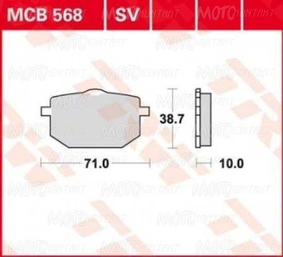 Lucas MCB 568 колодки тормозные 
