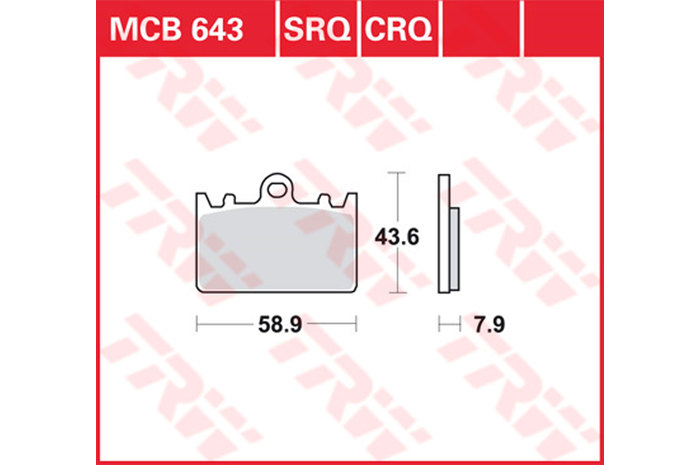 Lucas MCB 643 колодки тормозные 