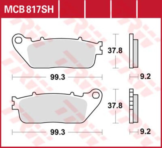 Lucas/TRW MCB817SH колодки тормозные