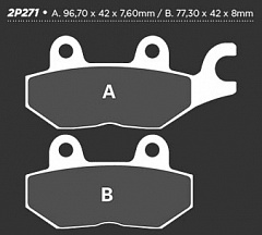 NISSIN 2P-271NS колодки тормозные